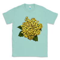 Seafoam Oregon Grape Flower Illustrations Classic Tee - LillyAllenDesigns