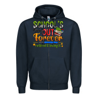 Navy schools out forever Zipper Hoodie - NancyCooperArtShop