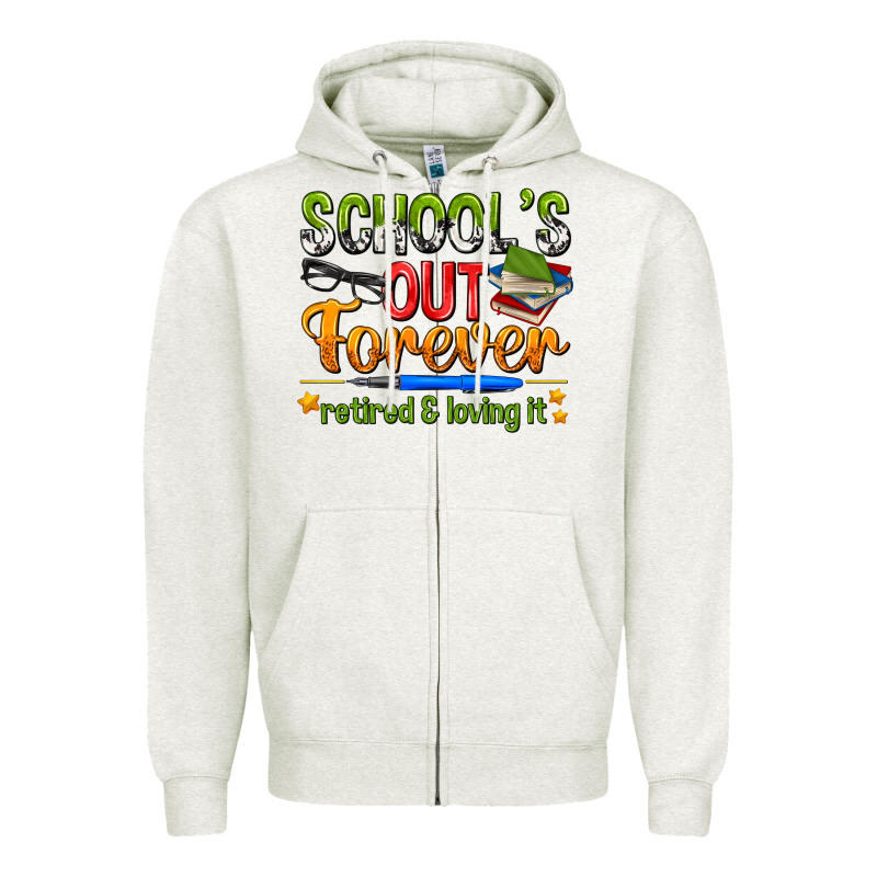 Schools Out Forever Zipper Hoodie by NancyCooperArtShop | Teevron