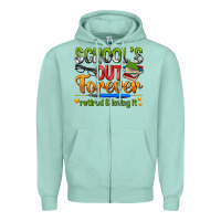Seafoam schools out forever Zipper Hoodie - NancyCooperArtShop