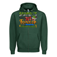Sports Green schools out forever Zipper Hoodie - NancyCooperArtShop