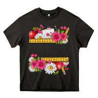 Asphalt floral teacher Heavy Core Tee - texasbilliewilder