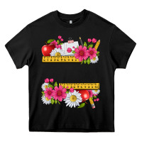Black floral teacher Heavy Core Tee - texasbilliewilder