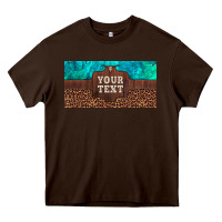 Chocolate Brown preview custom name turquoise stone leopard bull skull license plate Heavy Core Tee - Artiststas