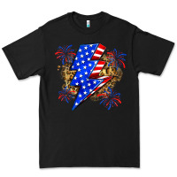 Black American lightning bolt Premium Tee - Zillion Design Studio