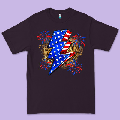 American Lightning Bolt Premium Tee Designed By Zillion Design Studio