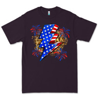 Plum American lightning bolt Premium Tee - Zillion Design Studio