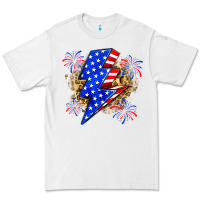 White American lightning bolt Premium Tee - Zillion Design Studio
