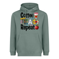 Sage coffee teach repeat Heavyweight Hoodie - BarkalooDesign