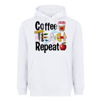 White coffee teach repeat Heavyweight Hoodie - BarkalooDesign
