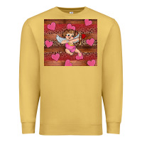 Antique Gold valentine's day cupid heart Premium Sweatshirt - RanaPortraitStore