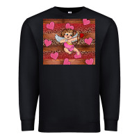 Black valentine's day cupid heart Premium Sweatshirt - RanaPortraitStore