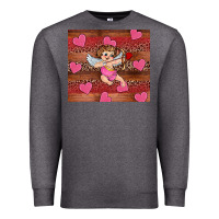 Charcoal Heather valentine's day cupid heart Premium Sweatshirt - RanaPortraitStore