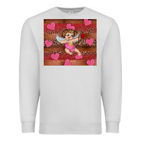 Dove Grey valentine's day cupid heart Premium Sweatshirt - RanaPortraitStore