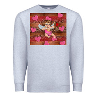 Heather Grey valentine's day cupid heart Premium Sweatshirt - RanaPortraitStore