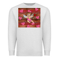 Oatmeal Heather valentine's day cupid heart Premium Sweatshirt - RanaPortraitStore