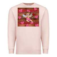 Pale Pink valentine's day cupid heart Premium Sweatshirt - RanaPortraitStore