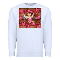 White valentine's day cupid heart Premium Sweatshirt - RanaPortraitStore