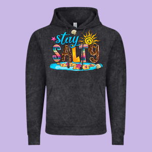 Stay Salty Vintage Hoodie Designed By Adodesignshop