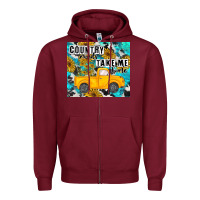Burgundy country roads take me home Zipper Hoodie - MaliasSmallBusiness