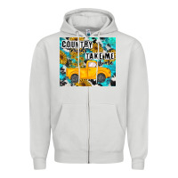 Dove Grey country roads take me home Zipper Hoodie - MaliasSmallBusiness