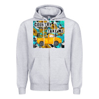 Heather Grey country roads take me home Zipper Hoodie - MaliasSmallBusiness