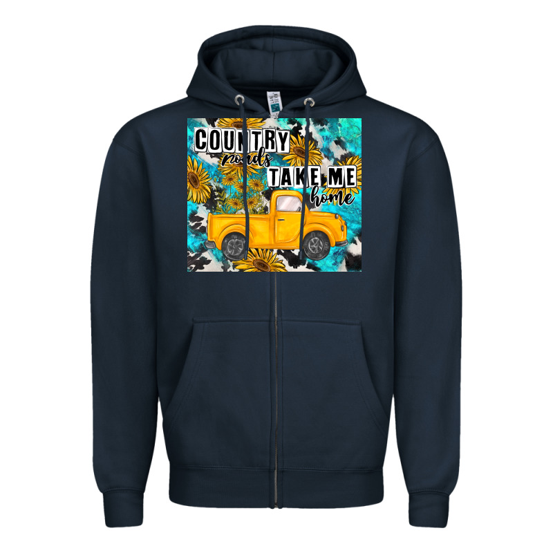 Country Roads Take Me Home Zipper Hoodie by MaliasSmallBusiness | Teevron