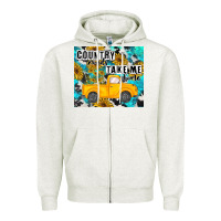 Oatmeal Heather country roads take me home Zipper Hoodie - MaliasSmallBusiness