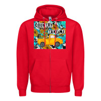 Red country roads take me home Zipper Hoodie - MaliasSmallBusiness
