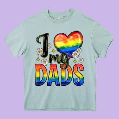 I Love My Dads Heavy Core Tee Designed By Zillion Design Studio