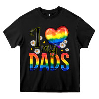 Black i love my dads Heavy Core Tee - Zillion Design Studio