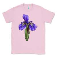 Bubblegum Pink Iris Flower Illustrations Classic Tee - LillyAllenDesigns
