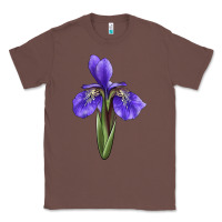 Chestnut Iris Flower Illustrations Classic Tee - LillyAllenDesigns