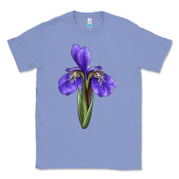 Colony Blue Iris Flower Illustrations Classic Tee - LillyAllenDesigns