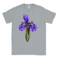 Heather Grey Iris Flower Illustrations Classic Tee - LillyAllenDesigns