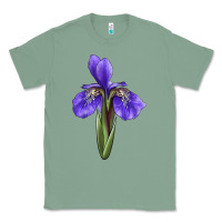 Sage Iris Flower Illustrations Classic Tee - LillyAllenDesigns