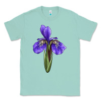 Seafoam Iris Flower Illustrations Classic Tee - LillyAllenDesigns