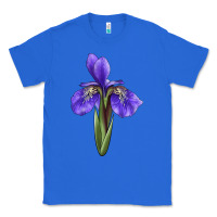 True Royal Iris Flower Illustrations Classic Tee - LillyAllenDesigns