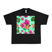 Black floral background Urban Heavy Tee - BundleAndBundleShop