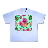 Grape Ice floral background Urban Heavy Tee - BundleAndBundleShop