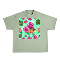 Oil Green floral background Urban Heavy Tee - BundleAndBundleShop