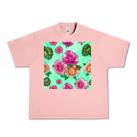 Salmon floral background Urban Heavy Tee - BundleAndBundleShop