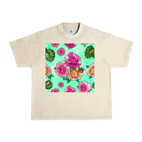 Sandshell floral background Urban Heavy Tee - BundleAndBundleShop
