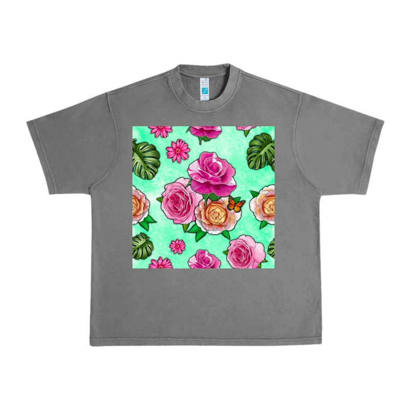 Floral Background Urban Heavy Tee by BundleAndBundleShop | Teevron