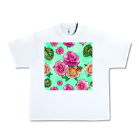 White floral background Urban Heavy Tee - BundleAndBundleShop