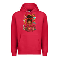 Cardinal Santa's Favorite Dental Assistant Afro Messy Bun Premium Hoodie - texasbilliewilder
