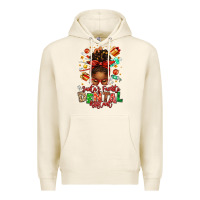 Tofu Santa's Favorite Dental Assistant Afro Messy Bun Premium Hoodie - texasbilliewilder