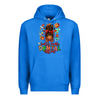 True Royal Santa's Favorite Dental Assistant Afro Messy Bun Premium Hoodie - texasbilliewilder