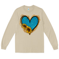 Mushroom Gold Glitter Sunflower Blue Heart Long Sleeve Tee - Jasminsmagicworld