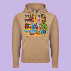Salty Beach Vintage Hoodie Designed By Adodesignshop